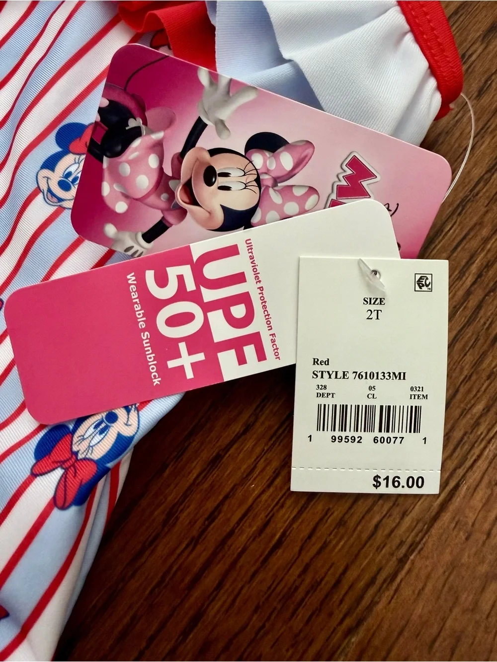 Toddler Girls' Minnie Mouse Ruffle Swim